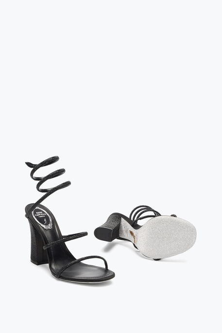 CLEO TOTAL BLACK SANDAL WITH SOUL HEEL 105