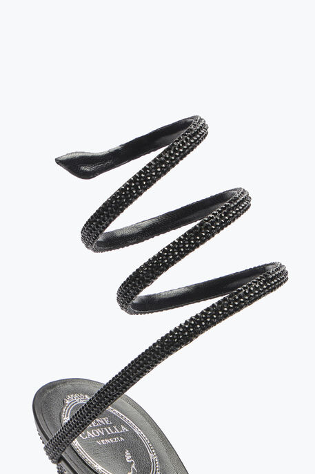 Cleo Crystal Black Open-Back Pump 105