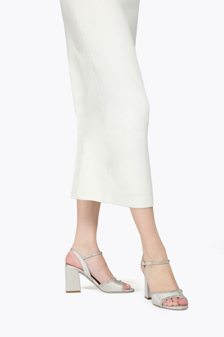 MARGHERITA PEARL GREY SANDAL 80