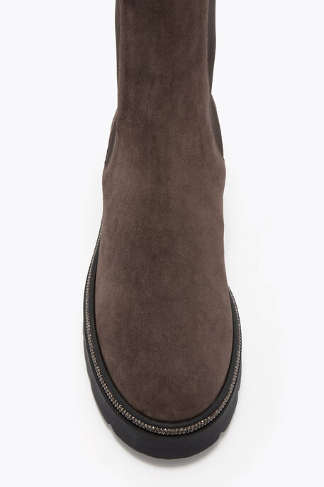 BIKA BROWN ANKLE BOOT WITH CRYSTALS 50