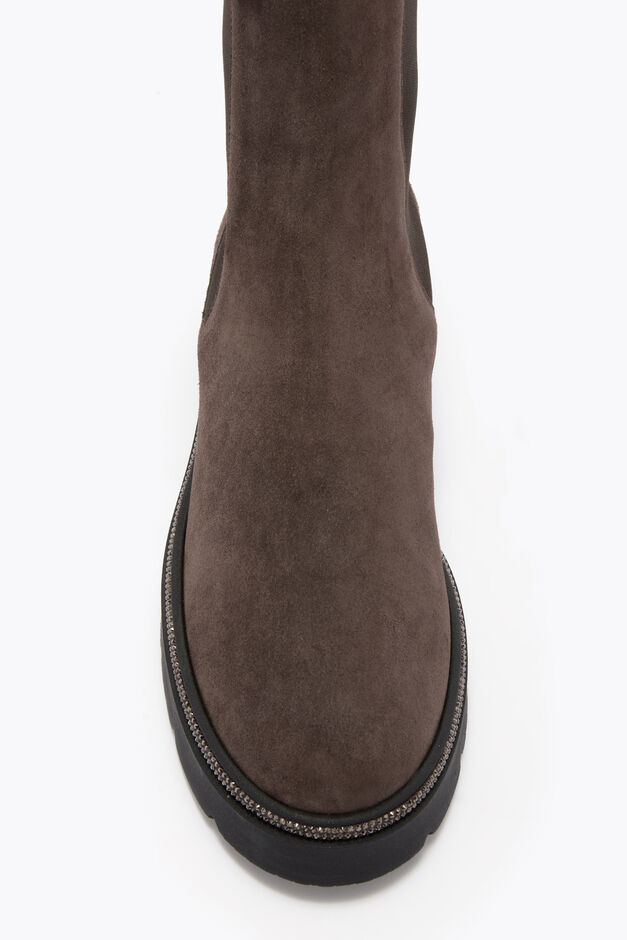 BIKA BROWN ANKLE BOOT WITH CRYSTALS 50