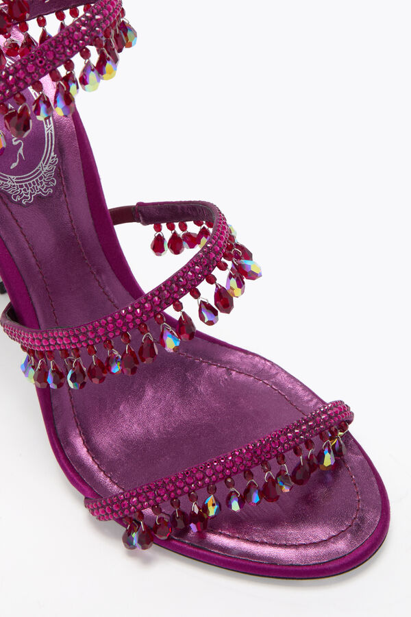 CHANDELIER PORPORA SATIN/RUBY STRASS SANDAL