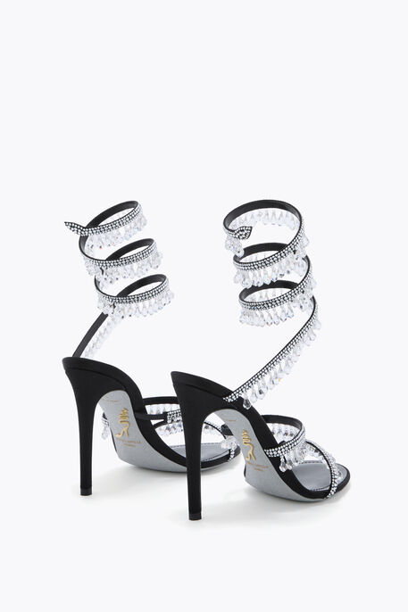 CHANDELIER BLACK AND SILVER SANDAL 105