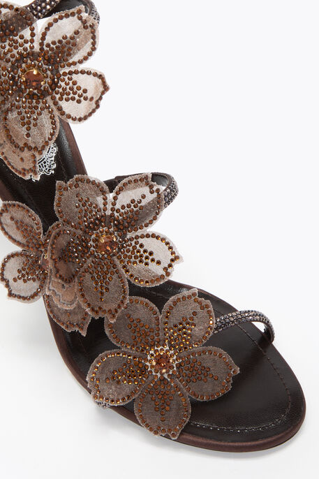 PEACH FLOWER CHOCOLATE SANDAL 80