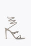 BRAID CLEO FOG SATIN/BLACK DIAMOND STRASS SANDAL