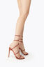 CLEO RUST SATIN/RED FLAME STRASS SANDAL
