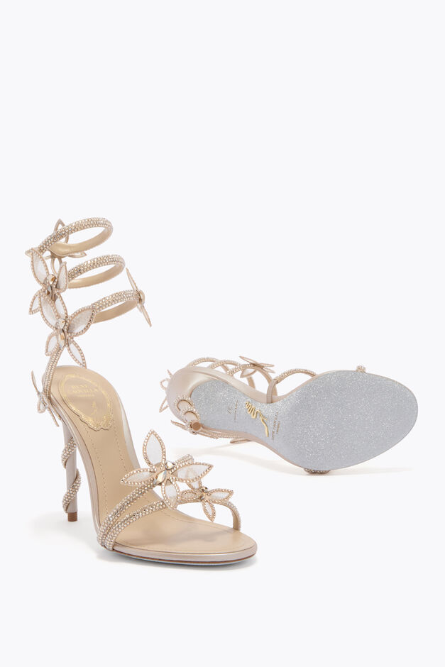 MARGOT CHAMPAGNE SANDAL WITH BUTTERFLIES 105