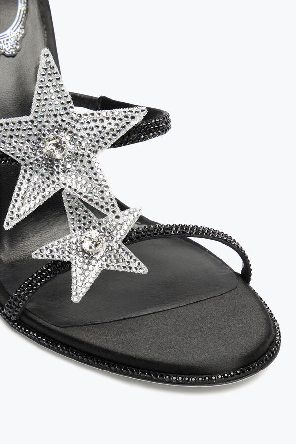 CLEO STAR BLACK &amp; SILVER SANDAL 105