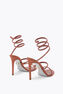 CLEO RUST SATIN/RED FLAME STRASS SANDAL