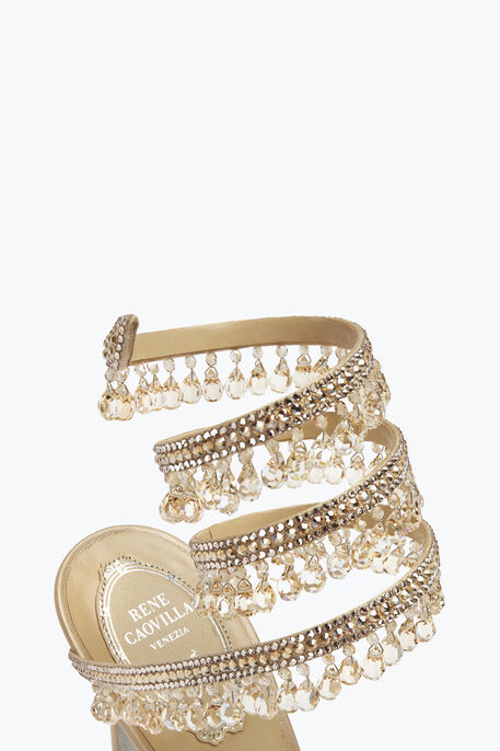 CHANDELIER CRYSTAL BEIGE SANDAL 105 CHANDELIER CRYSTAL BEIGE SANDAL 105