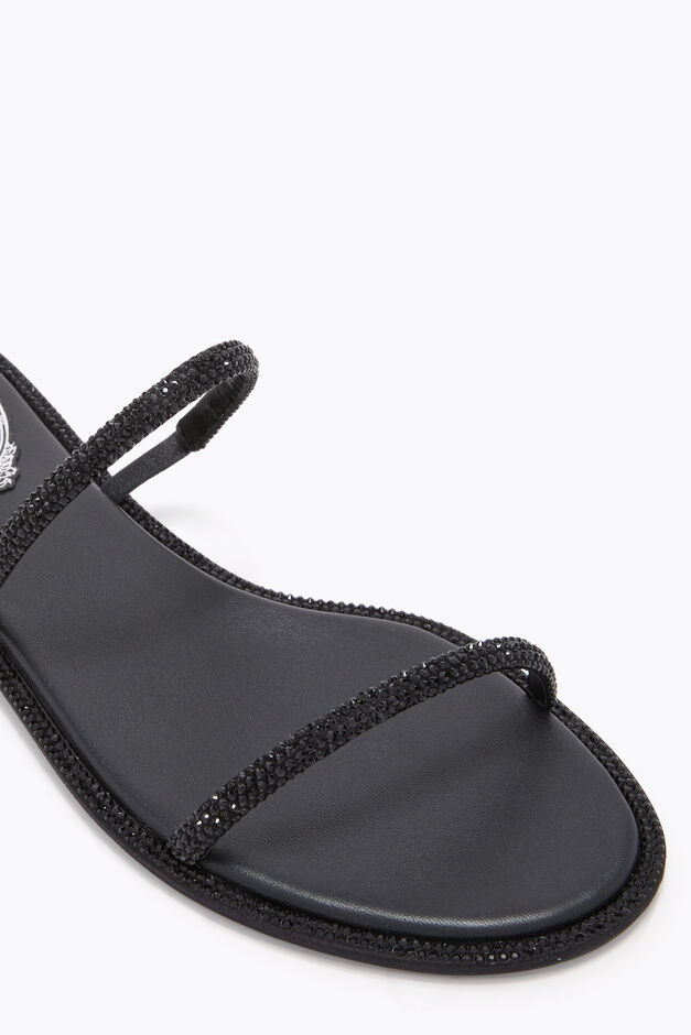 CLEO BLACK FLAT SANDAL 10
