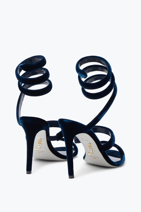 Cleo Navy Velvet Sandal 105