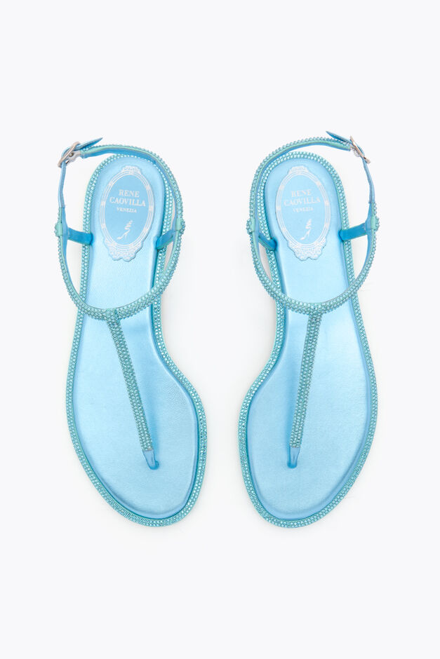 DIANA SKY BLUE SANDAL WITH CRYSTALS 10