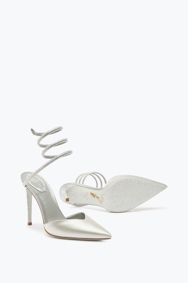 Cleo Crystal Gray Open-Back Pump 105 Cleo Crystal Gray Open-Back Pump 105