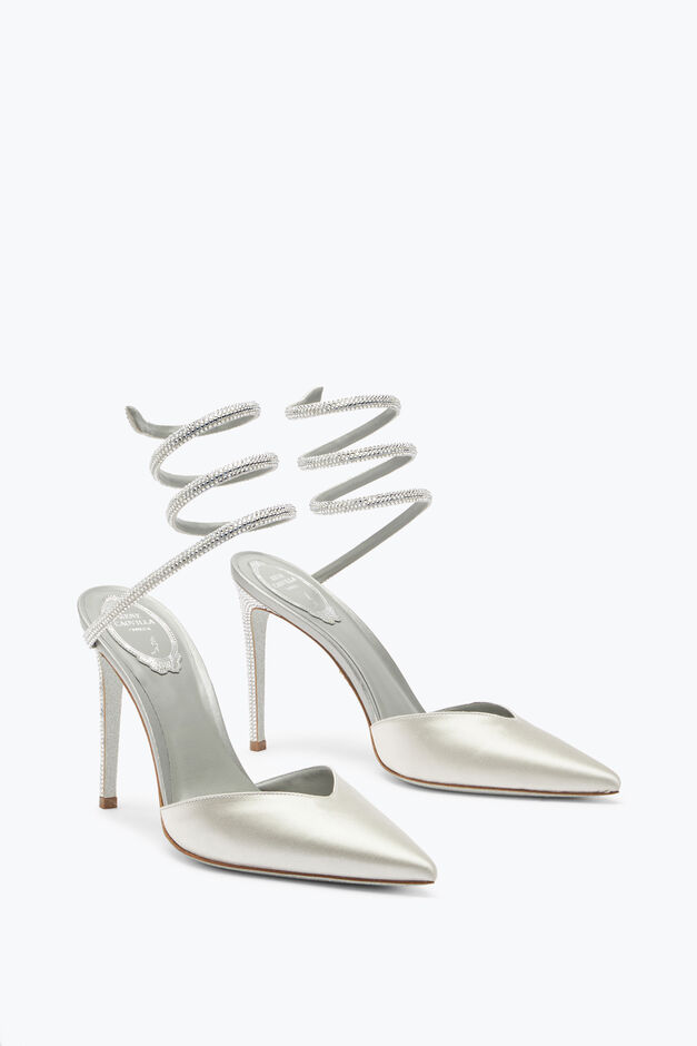 Cleo Crystal Gray Open-Back Pump 105 Cleo Crystal Gray Open-Back Pump 105