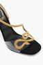 Morgana Black Gold And Suede Sandal 105