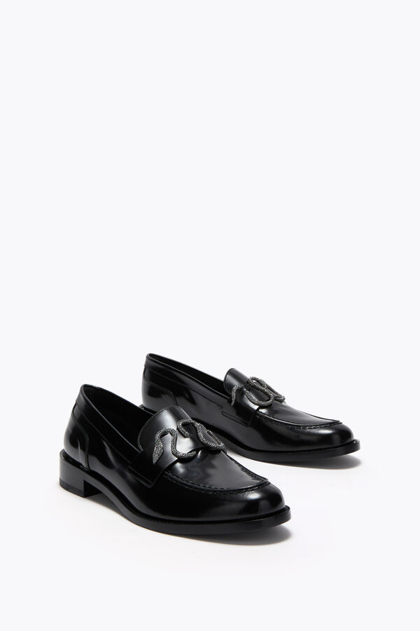 Morgana Black Loafer With Black Matte Crystal 20 Morgana Black Loafer With Black Matte Crystal 20