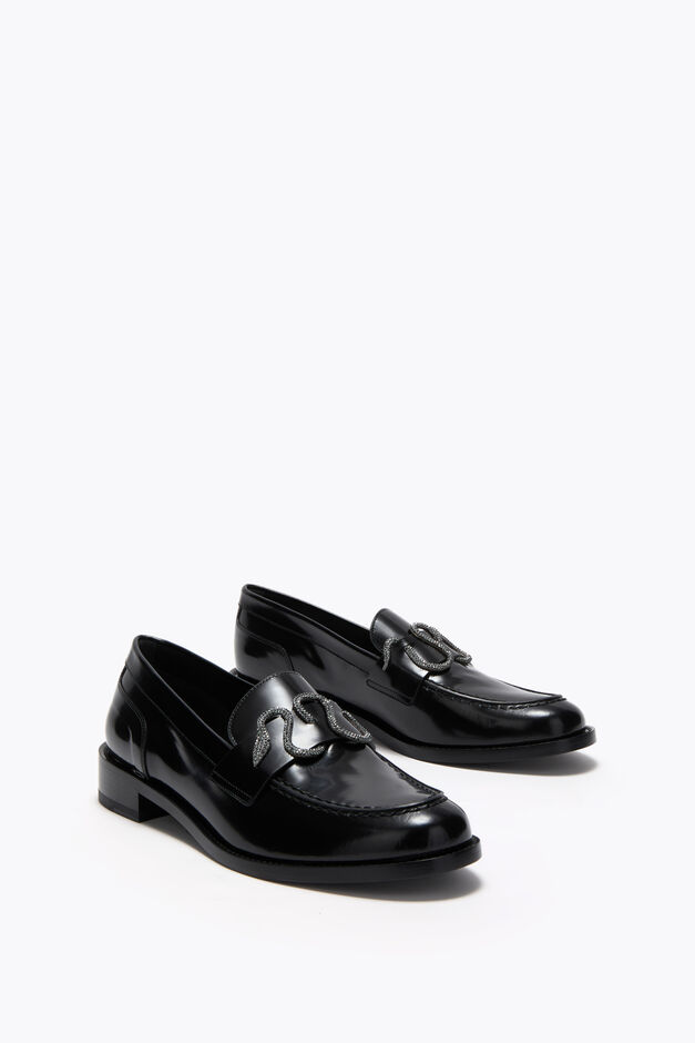 Morgana Black Loafer With Black Matte Crystal 20 Morgana Black Loafer With Black Matte Crystal 20