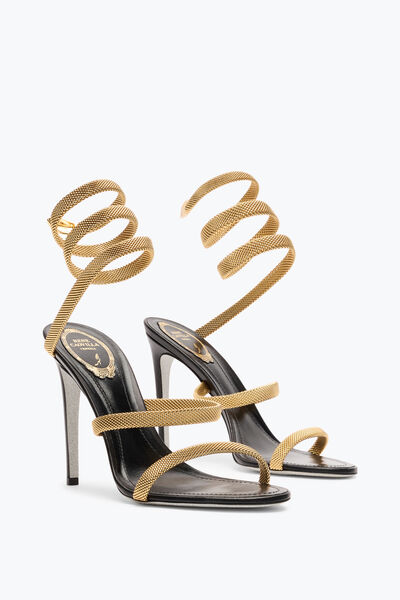 green emerald velvet dress Black Double Gold Ring T-Strap Thong Sandals