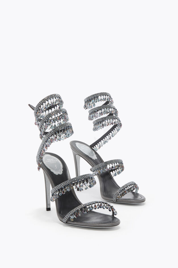 CHANDELIER GUNMETAL SANDAL 105