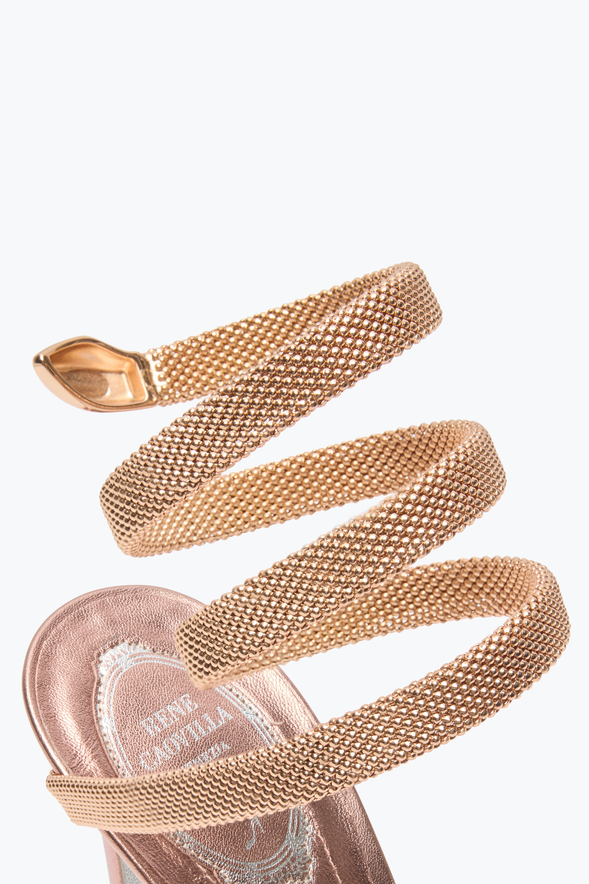 Jeweled Trigold Cleo Rose Gold Sandal 105 | Rene Caovilla®