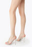 CLEO METALLIC IVORY SATIN/CRYSTAL STRASS SANDAL