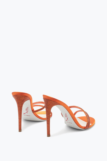 Irina Crystals Orange Mule 105