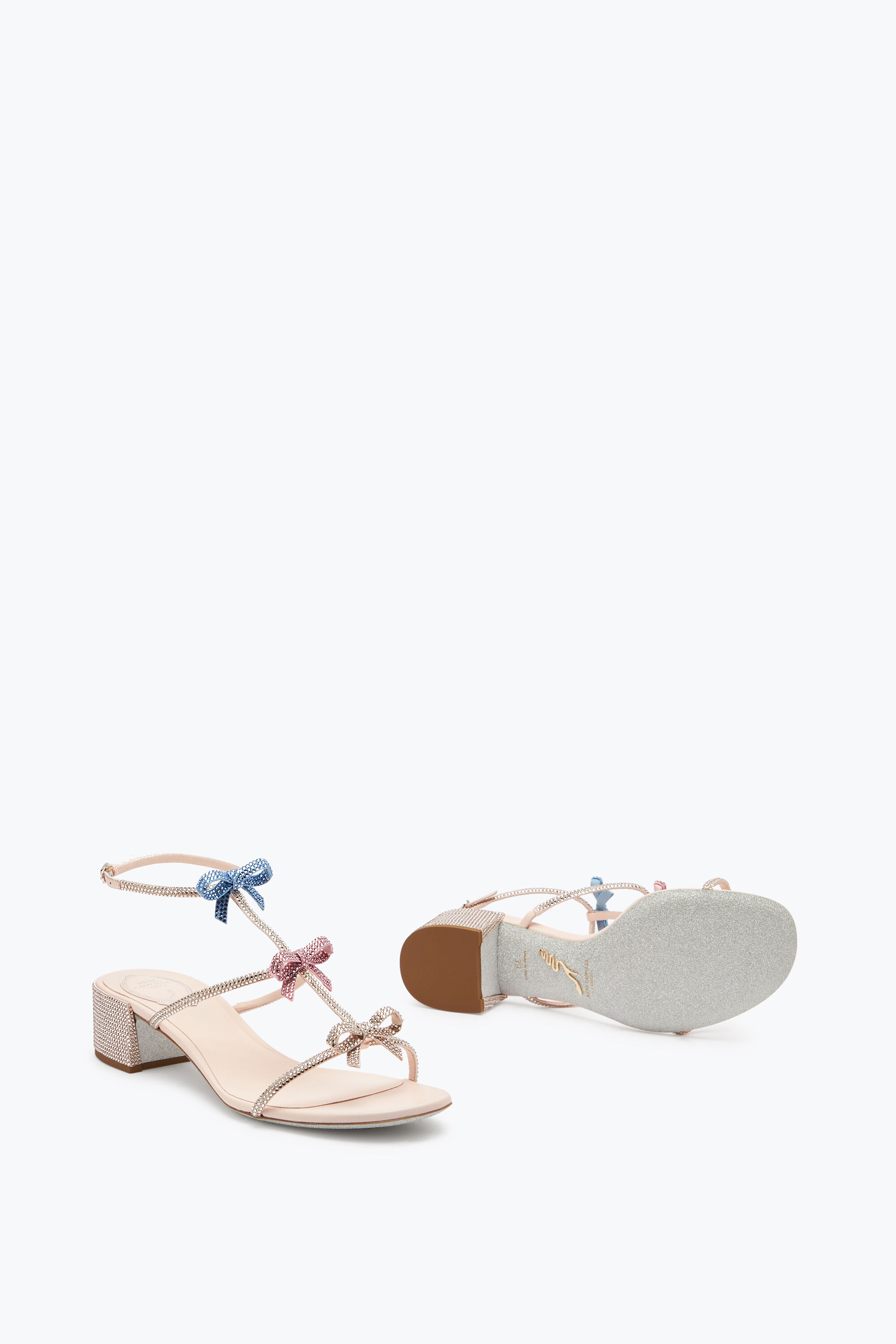 Jeweled Caterina Peach Sandal 35 | Rene Caovilla®