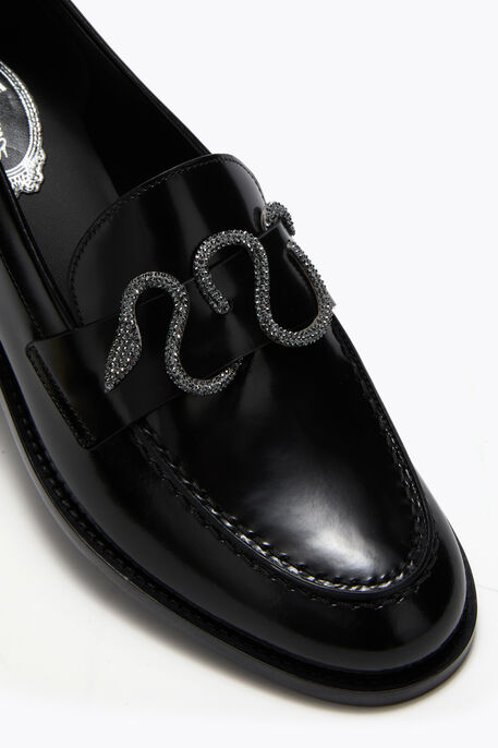 Morgana Black Loafer With Black Matte Crystal 20 Morgana Black Loafer With Black Matte Crystal 20