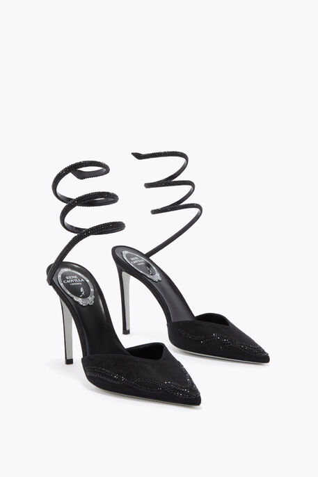 CLEO PUMP IN BLACK DAMASK 105