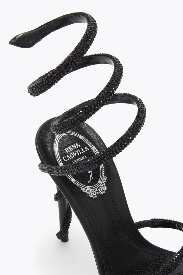 MARGOT BLACK PLATFORM SANDAL 120