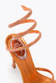 MARGOT ORANGE SATIN/LAVA STRASS SANDAL