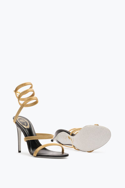 black and gold dress sandals Anckle strap women flat sandals in black and gold leather