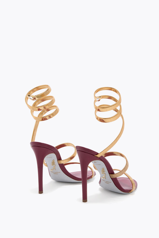JUNIPER BURGUNDY AND GOLD SANDAL 105