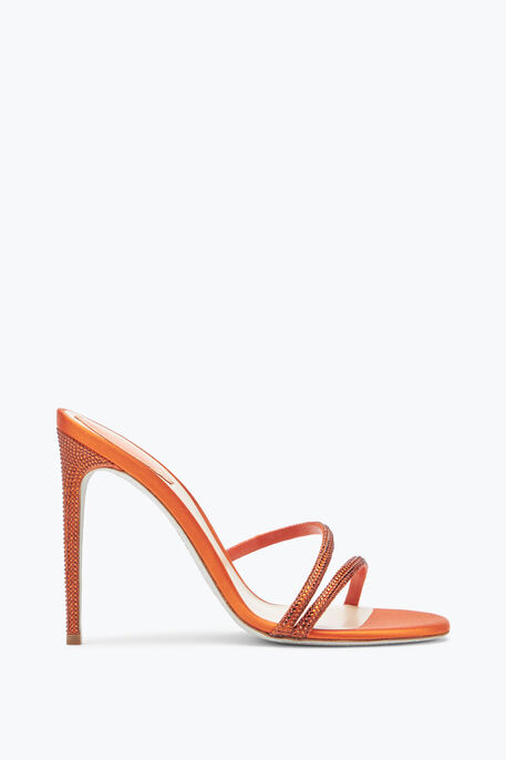 Irina Crystals Orange Mule 105