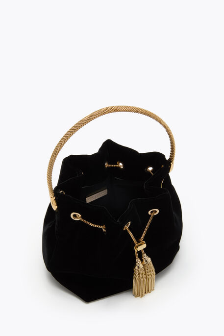 DEVA BLACK VELVET MINI BAG DEVA BLACK VELVET MINI BAG