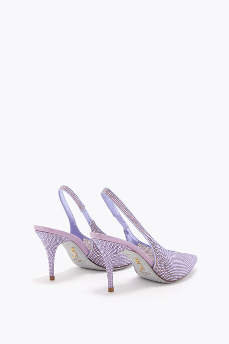 JINNY METALLIC VIOLET SLINGBACK 80