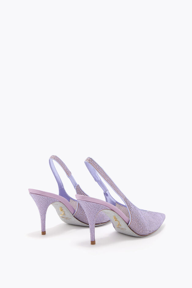 JINNY METALLIC VIOLET SLINGBACK 80