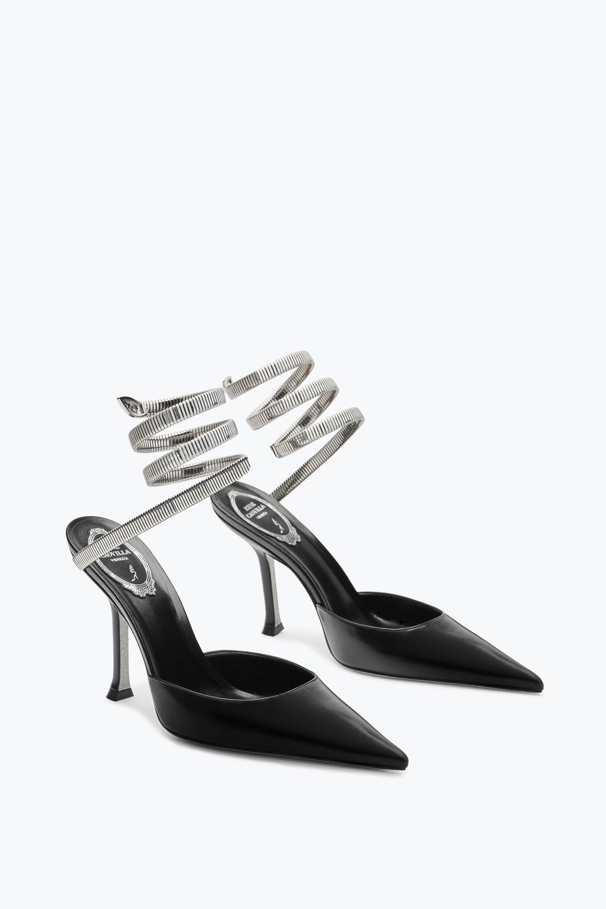 パンプス Rene Caovilla C12314105R001V108 Pumps RENE` Renè Caovilla Pumps C12314105R001V108-IVORY SATIN | IlDuomo