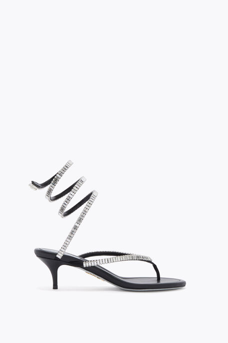 SPARK BLACK THONG SANDAL WITH SERPENT 50