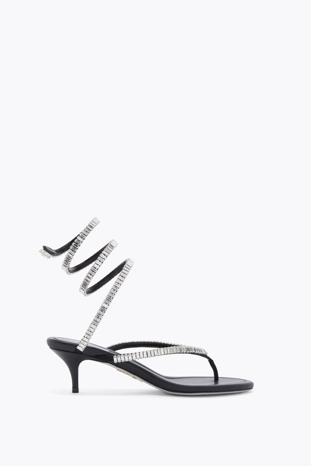 SPARK BLACK THONG SANDAL WITH SERPENT 50