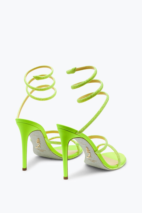 Cleo Yellow Fluo Sandal With Crystals 105