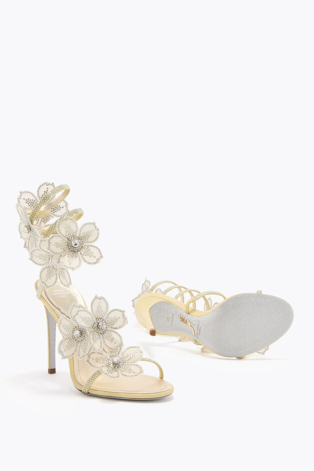 PEACH FLOWER LEMON YELLOW SANDAL 105