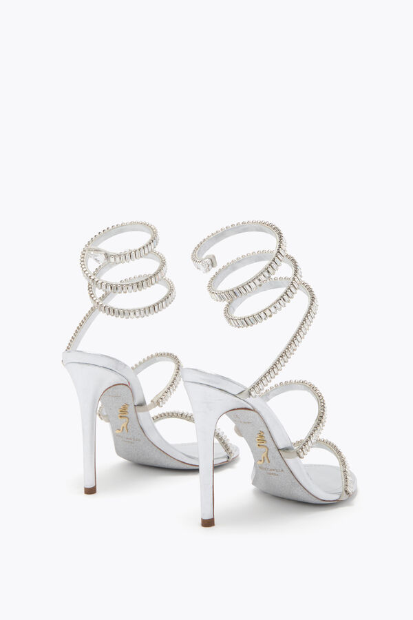 CLEO SPARK SILVER LAMB/CRYSTAL STRASS SANDAL