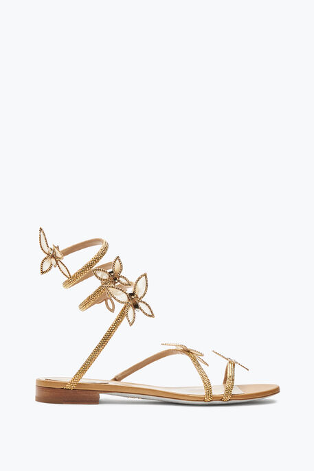 Butterflower Crystal Gold Sandal 10 Butterflower Crystal Gold Sandal 10