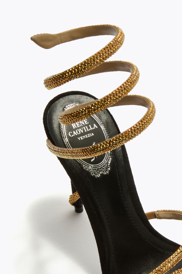 MARGOT BLACK AND GOLD SANDAL 105