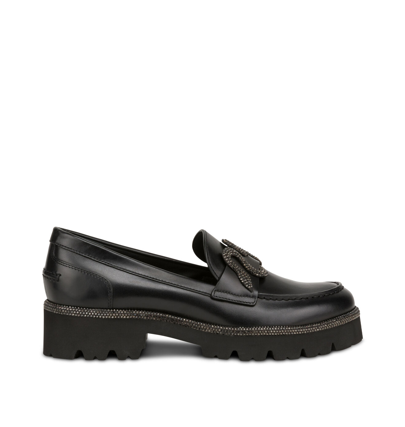 Rene Caovilla Ballerinas & Loafers - Morgana Black Chunky Loafer With ...