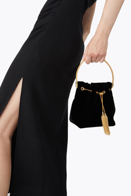 DEVA BLACK VELVET MINI BAG DEVA BLACK VELVET MINI BAG