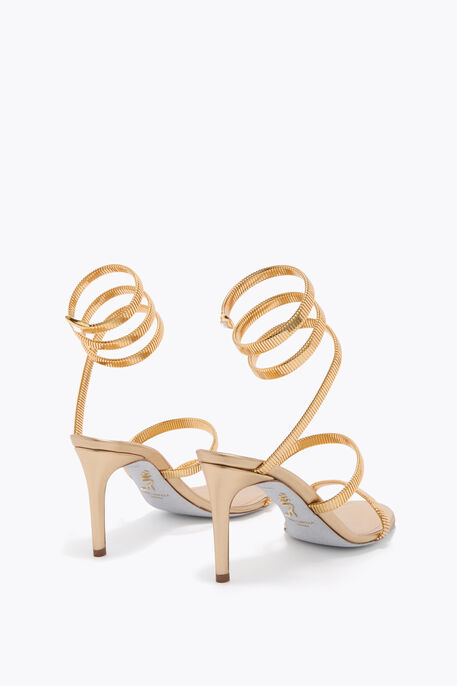 GOLD LAMB/GOLD METAL SNAKE SANDAL