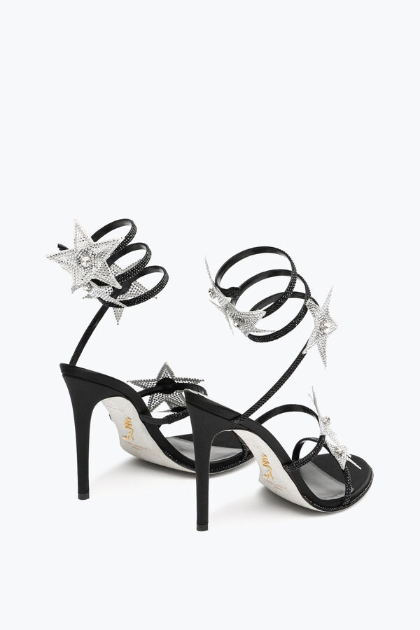 CLEO STAR BLACK &amp; SILVER SANDAL 105